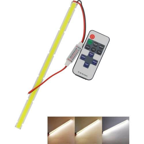 New dimmable LED COB Strip 250mm 12mm Bar Light Source Lamp with remote controller 12V 3000K 4000K 10W LED FLIP Chip for DIY bul