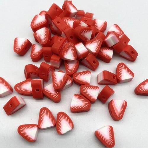 New 30pcs10mm Smiley/Animal/Fruit Beads Polymer Clay Beads Spacer Loose Beads for Jewelry Making DIY Accessories #13