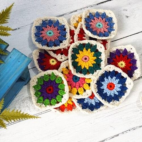 Original 9cm Trade Hand Crochet Doilies Pad Handmade Cup Mat Photo Props Placemat Decorative Mat