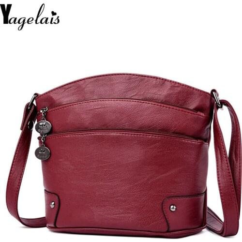 Luxury Design Soft PU Leather Women Messenger Bags Shoulder Zipper Lady Simple Bag Female Small Vintage Casual Traveling Bags