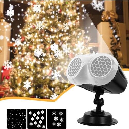 Christmas Snowflake Projection Ights Christmas Decoration Stage Indoor Lighting Decor LED Outdoor Dynamic Snow Lights Snow Lamps