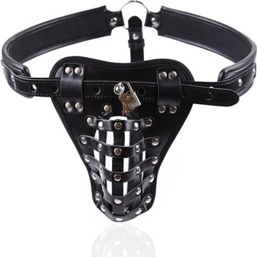 Sexy Pants Harness Fixed Penis Ring Male Chastity Device Belt Penis Sleeve Cock Cage For Men Sex Panty