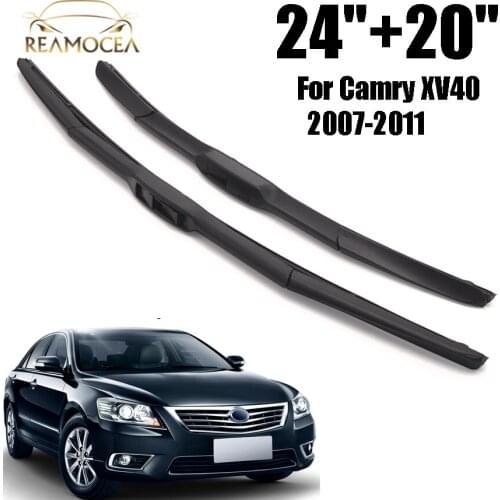 Reamocea 2Pcs Front Wiper Blades 24"+20" for Toyota Camry XV40 40 Accessories Auto Wipers 2007 2008 2009 2010 2011 Windscreen