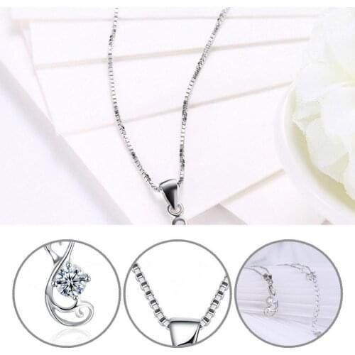 Lightweight SILVERHOO Stylish Heart Shape Cubic Zirconia Pendant Necklace Jewelry Pendant Necklace All Match for Banquet