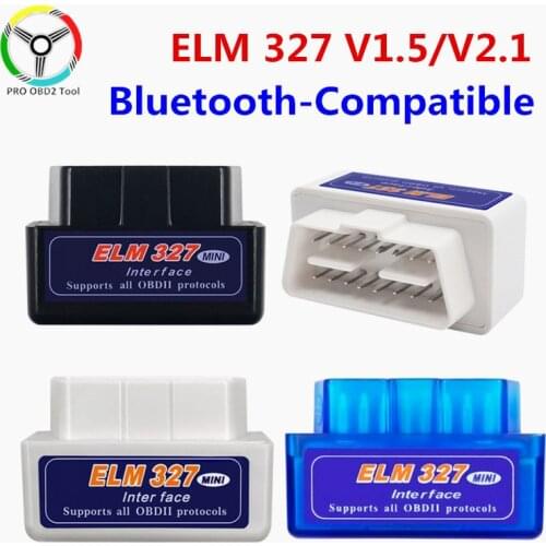 Super Mini obd2 ELM327 v2.1 Bluetooth-Compatible V1.5 OBD2 ELM 327 BT v1.5 Diagnostic Tool Support All most OBD-II Protocols