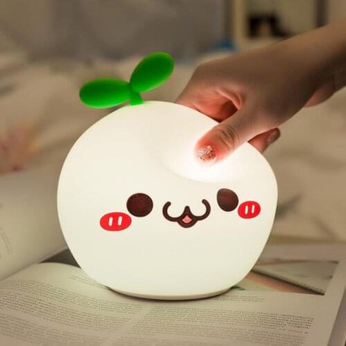 LED Night Light Lamp USB Soft Silicon Touch Sensor Colorful Cartoon 5V 1200 MAh Kids Cute Atmosphere Night Light For Bedroom