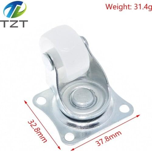Universal Swivel Casters 1" Wheels White Roller Wheel For Furniture Trolley Chair Swivel Caster Wheel