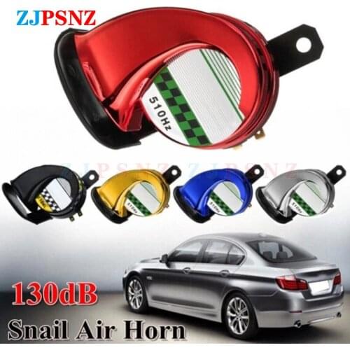 DC12V 130dB Snail Air Motorcycle Horn Siren Super Loud 510Hz Waterproof Horn For Car Auto Truck Boat Motorcycles Universal
