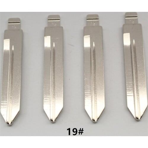 VVDI OEM 10Pcs 19# Metal Uncut Flip KD Remote Key Blade For Ford Mercury Mid Slot