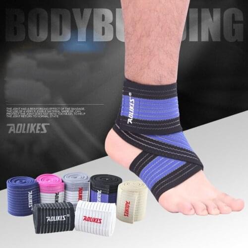 1pc Outdoor Sport Fitness Protective Ankle Elastic Bandage Wrap Gym Foot Brace Guard Protector Feet Support Stabilizer Men Women