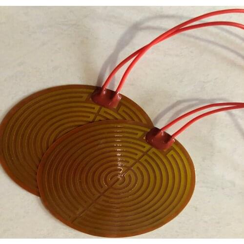 220mm Round Eeletric PI Polyimide Film Heater Heating Element Pad For 3D Printer 12V 150W.24V 240W