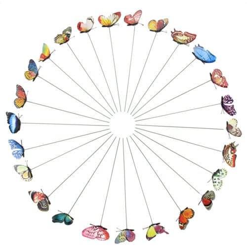 3D Luminous Simulation Butterfly Handmade Flowerpot Stakes Crafts for Outdoor Garden Courtyard Decoration TS2