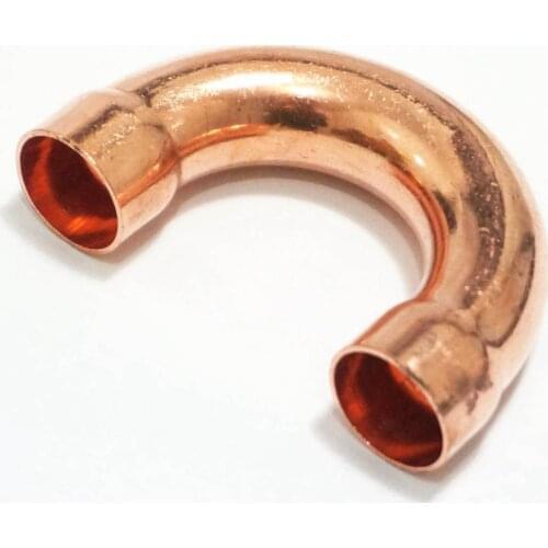 8x0.9x25mm 180 Degree Return Bend Copper End Feed Plumbing Pipe Fitting for gas water oil