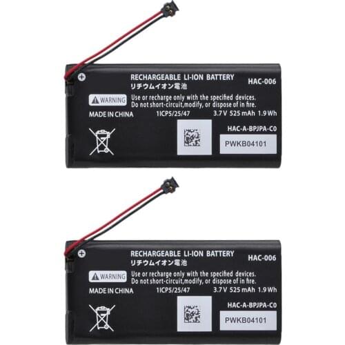 2x 525mAh HAC-006 Rechargeable Li-ion Battery for Nintendo Switch Controller HAC-015 HAC-016 HAC-A-JCR-C0 HAC-A-JCL-C0 Battery