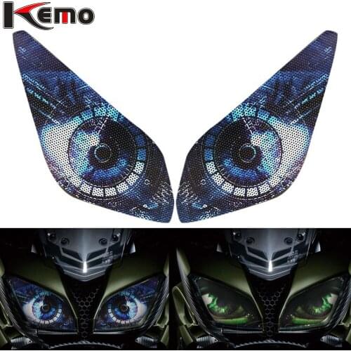 For Yamaha MT-09 MT 09 MT09 2017 Motorcycle Accessries 3D Front Fairing Headlight Sticker Guard Head light Stickers