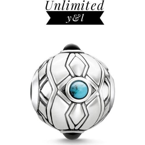 Black Blue Stone Beads Charms Fit Bracelets Necklaces for Women Men Ethnic DIY Jewelry Making Accessories 2019 New Arrivals