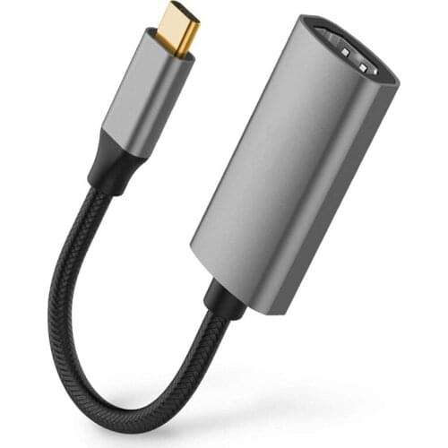 Fast Transmission Convenient Practical Compatible with Type C to HDMI Adapter Cable Silver Gray Plug and Play