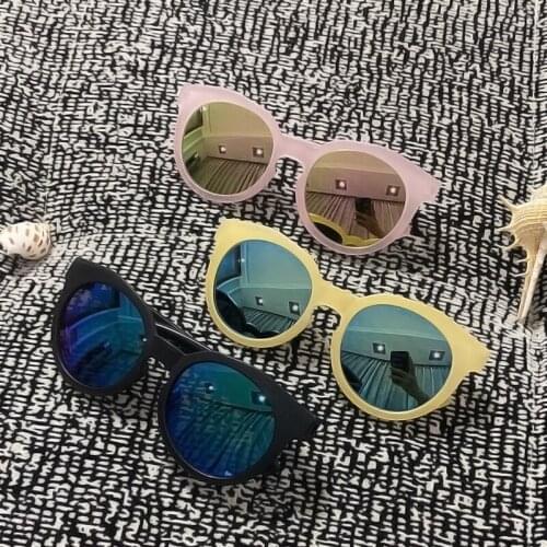 Retro Kids Sunglasses Black Childrens Sunglasses Anti-uv Baby Shaded Eyeglasses For Girl Boy Glasses Multiple Mercury Colors