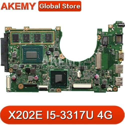 For ASUS I5-3317U 4G/Memory X202E X201E S200E X201EP laptop motherboard tested 100% work original mainboard
