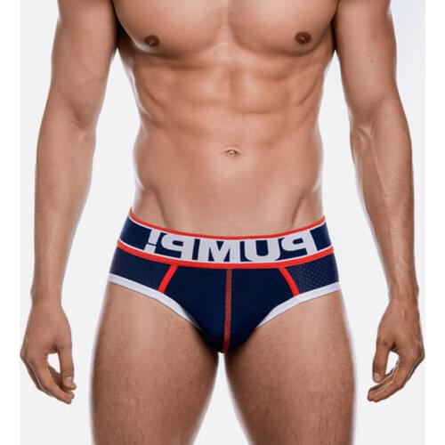 Breathable Cotton Gay Sexy underwear Men Jockstrap Briefs LOGO New Brand Men Bikini Mens Underwear Mens Panties Gift