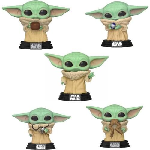 10cm Star Wars Yoda Baby The Grogu PVC Model Anime Action Figure Toys Yoda Master The Mandalorian Dolls Gifts For Children Toys
