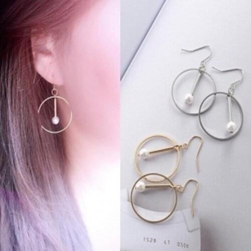 New cheap 1 Pair Jewelry Women Lady Elegant Simulation Pearl Beads Ear Stud Earrings for men free shipping