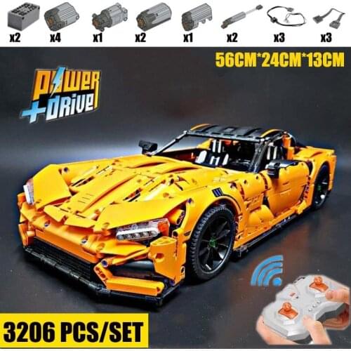 MOC RC Motor Power Functions JMT PROPA GTD Fit Lepining Technic Super Racing Car MOC-43401 Building Blocks Bricks Kids diy toys