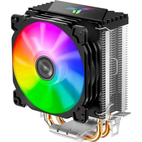 Jonsbo CR1200 2 Heat Pipe Tower CPU Cooler RGB 3Pin Cooling Fans Heatsink 9cm color soft light fan PU Cooler Streamer effect