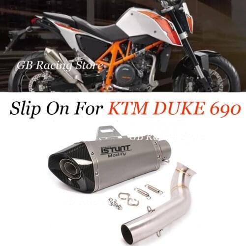 Motorcycle for DUKE 690 Exhaust Tip Muffler 51mm Escape Middle Connect Tube Exhaust With Cover System for KTM DUKE 690