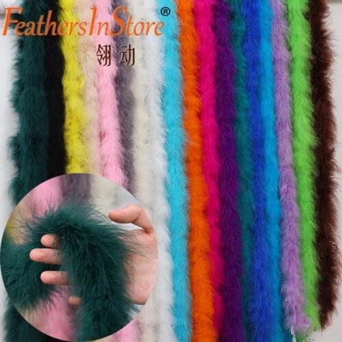 Free shipping 2 yards 1pcs/lot 18g Marabou Feather Boa Wedding Feather turkey plume boa feather scarf