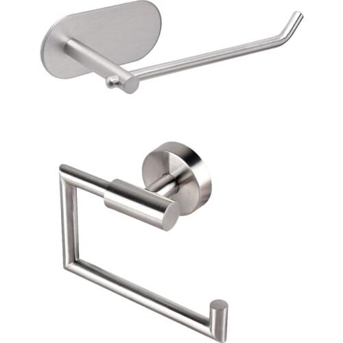 Kitchen Wall Mounted Toilet Paper Holder Stainless Bath Tissue Towel Rack Holder