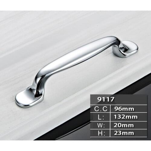 New Fashion Modern Chrome Wardrobe Cabinet Drawer Handle Hardware Furniture Shoes Cabinet Door Handle Knobs