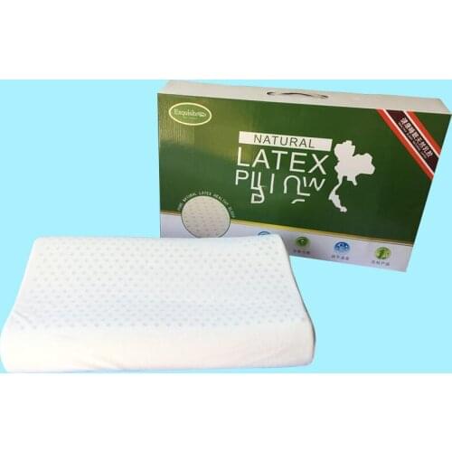 Natural latex pillow slow rebound gift memory pillow foam health care neck pillow for Neck Pain Sleeping