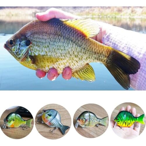 FOVONON 10cm 32g Sinking Wobblers Fishing Bass Lures Multi Jointed Topwater Life-like Sunfish Trout Swimbait Hard CrankBaits