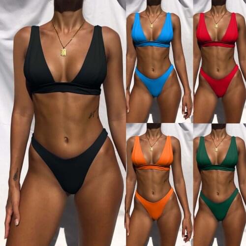 Plus Size Women High Waist Swimwear Push Up Bikinis Mujer 2021 Print Swimsuit 2 Pieces Female Beachwear New Kупальник Женский