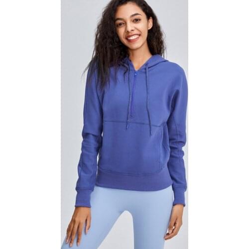Sports Top Hoodie Jacket With Pocket Clothes Sports And Fitness Workout Tops Open Back Top Workout Crop Top Yoga Top Long Sleeve