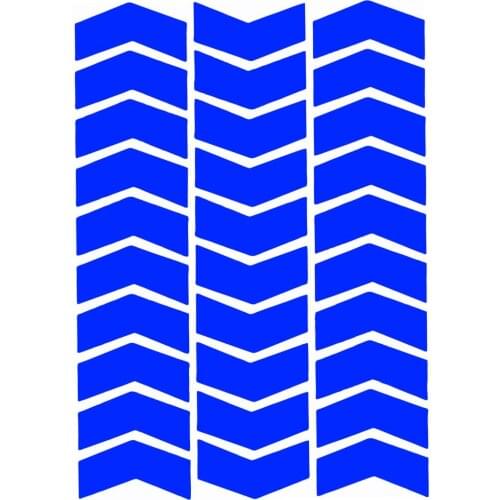 Arrow Shaped Reflective Blue Sticker Plane Extreme
