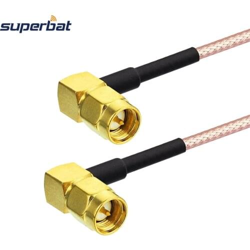 Superbat SMA Plug to Male Right Angle Connector Pigtail Jumper Cable RG316 Wireless Wi-Fi Radios
