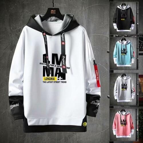 Spring Autumn Mens Hoodie Harajuku Fashion Japan Streetwear Hoodies Men Casual Men Clothing Prind Long Sleeve Sweatshirt Men