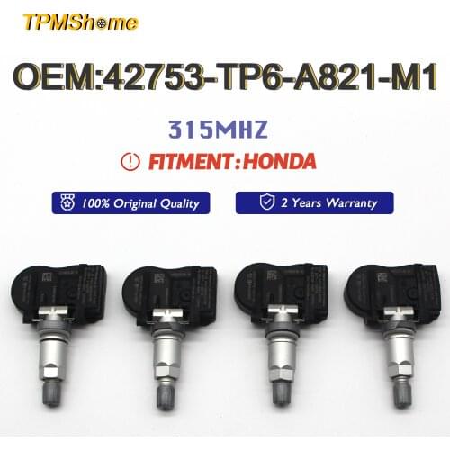 TPMS Sensor 42753-TP6-A821-M1 TirePressureMonitoringSystem 315MHz For Honda Accord Crosstour CR-V 42753-TP6-A821 42753-TP6-A820