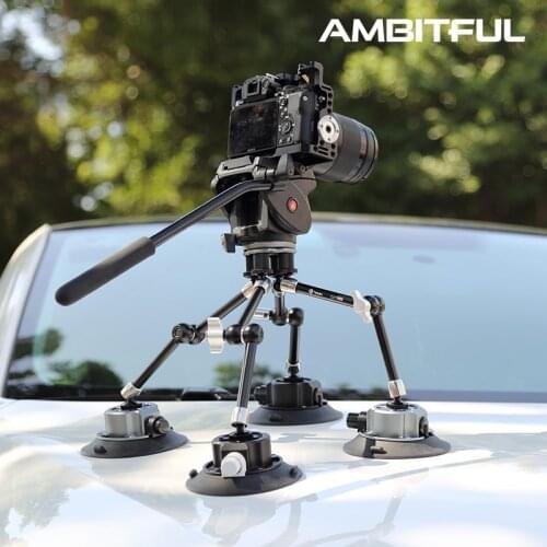 Aluminum Alloy Suction Cup ABS Vacuum Pump 40KG Ultra-Strong Suction for Gopro Outdoor Sports Camera Photography Shooting