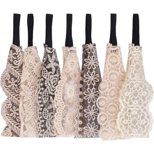 Embroidery Ribbon Lace Headbands For Women Wedding Hairwear Headband Fashion Elastic Sport Wash Face Headwear Hair Accessories