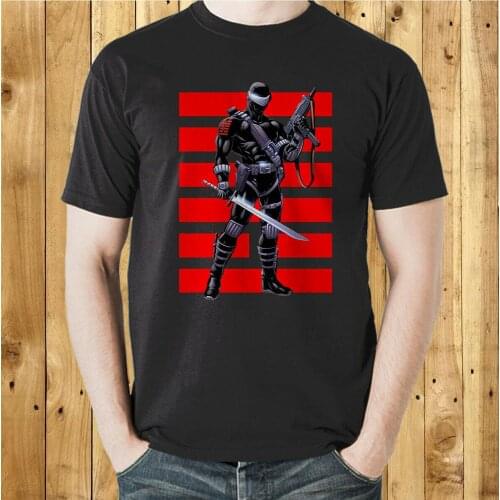 Snake Eyes G.I. Gi Joe Ninja Comic Cartoon Tee New Design Men Tops Short Sleeve Cotton Fitness T-Shirts Distressed T-Shirt