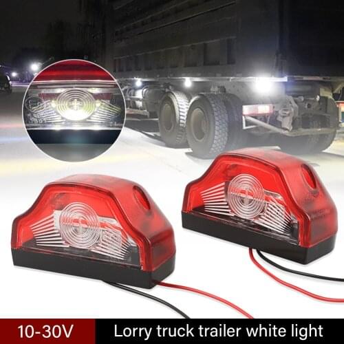 1Pc 12v 24v Car Led License Number Plate Light Lamp Universal Led License Plate Car Truck Trailer Lorry Rear Tail Lights