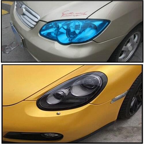 1Pc 30cmx2m Red Transparent Black Yellow Blue Auto Car Headlight Taillight Lamp Light Tinting Vinyl Film Sticker Protective Film