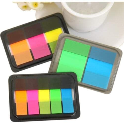 1Pack/lot Fluorescence Color Stick Markers Book Page Markers Sticky Notes Pad Office School Papelaria Supplies