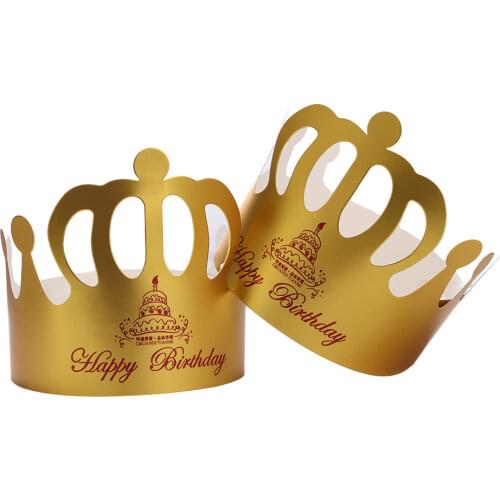 10pcs/Lot Birthday Princess Prince Crown Cap Party Hats Headgear Birthday Party Decorations Kids Festive Party Supplies