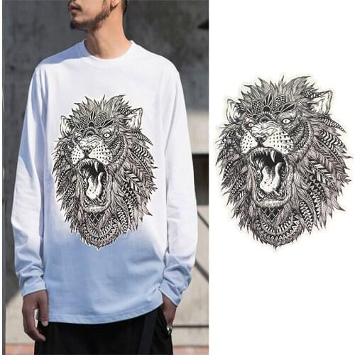 2Pcs Domineering Fashion Oversized Embroidery 3D Lion Applique Clothes Patch Decoration DIY Sewing Accessories