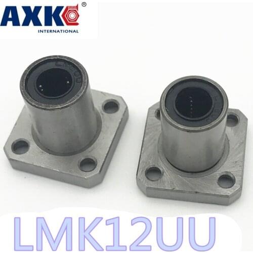 2021 Hot Sale Steel Rodamientos 2pcs/lot Lmk12uu 12mm Square Flange Type Linear Motion Bearing Bushing Ball Cnc Parts Brand New