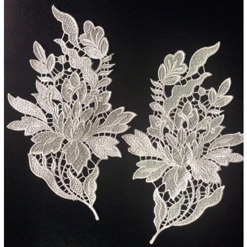 27.5cm*16.5cm polyester mirrored embroidery applique,embroidery hair decoration patches,veil applique,XERY-BQ0725G